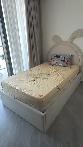 Single toddler/child bed with bunny headboard - good condition with mattress