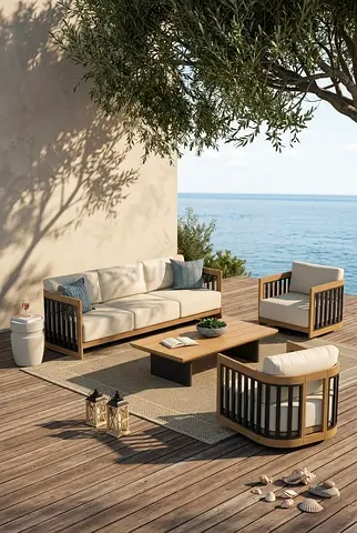 Modern luxury 3+1+1 outdoor sofa set
