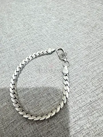 Sterling silver curb chain bracelet - solid men's style