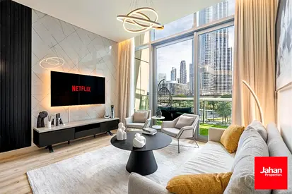 Luxury 1BR | Fully Furnished | Burj Khalifa View | Burj Vista 1