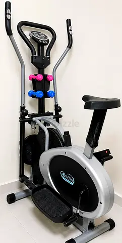 Cross Trainer With Dumbbells