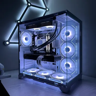 White RTX 3080 TI Ryzen 7 5700X White Gaming PC