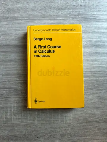 A First Course in Calculus (Fifth Edition) — Serge Lang (Springer UTM)