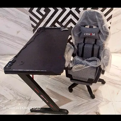 Gaming Desk and Ergonomic Gaming Chair Set - Like New