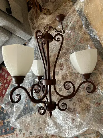 Chandelier and wall sconce