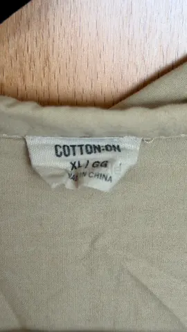 Beige Cotton T-Shirt XL (Made in China) - Basic Crew Neck