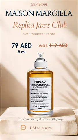 Maison Margiela Replica Jazz Club 8ml Authentic Gift Box