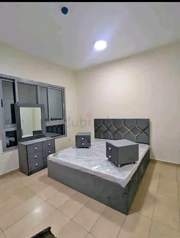 Brand new condition bed with side table and dressing table and with mattress brand new condition