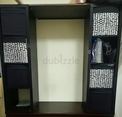 IKEA KALLAX Shelving Unit 1x4 (Black-Brown)