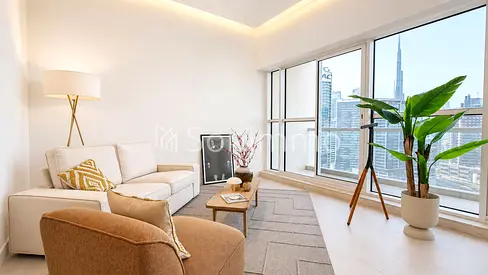 Canal and Burj Khalifa view | Fully Refurbished | Furnished