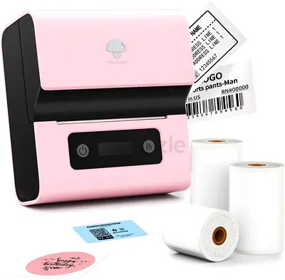 M221 label printer, equipped with 3 rolls of label paper