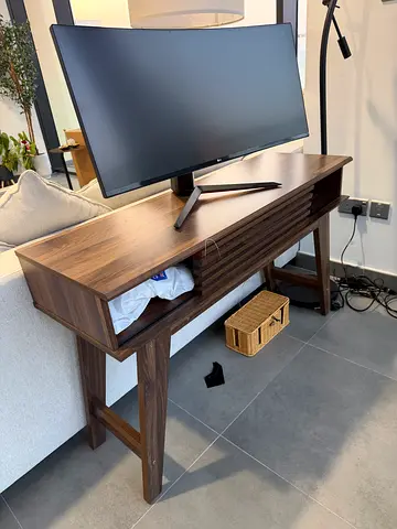 Solid Wood TV Console / Media Unit with Storage - Walnut Finish