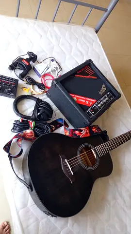 Staner acoustic-electric guitar with amp and accessories - good condition