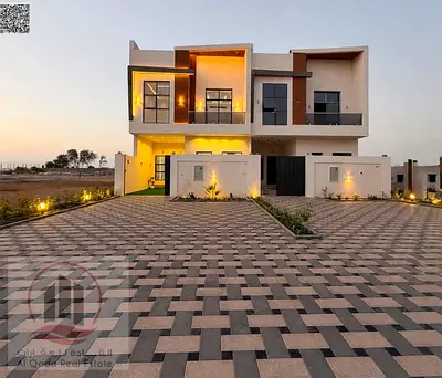 Villa for sale in Ajman, Al Helio area, including electricity and water. 4 master bedrooms with a r
