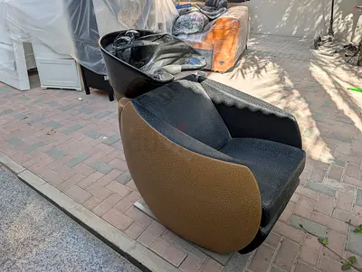 Salon shampoo backwash chair with sink - used