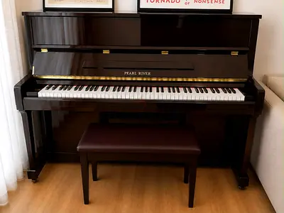 Pearl River UP-121S Upright Piano, Melodica Warranty Until 2029, Bench Included