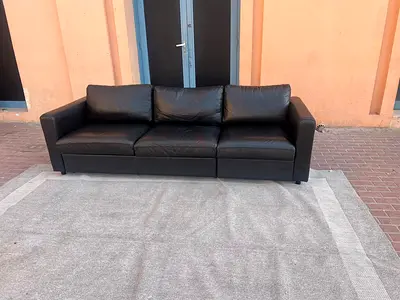 Ikea vimle three seater leather sofa bed with mattlike