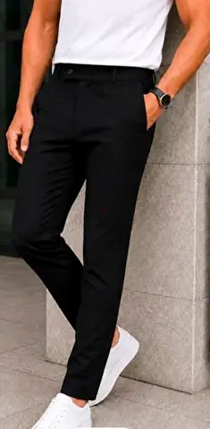 Men's Black skinny Fit Trousers - Casual/Formal size 38