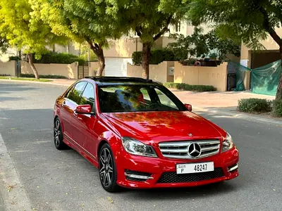 Beautiful Red C200 2014 GCC specs Lady driven