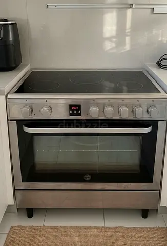 Hoover 90X60 Cm Ceramic Cooker, 5 Cooking Zones, Fully Electric 90Cm Cooking Range, Electric Multifu