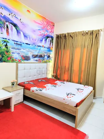 MASTER ROOM WITH ATTACHED WASHROOM AVAILABLE FOR EXECUTIVE FEMALE, COUPLE, FAMILY IN AL MAJAZ3