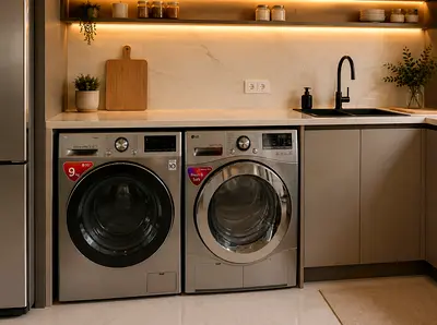 LG 9 kg washer and 9 kg dryer separate set new model slightly used