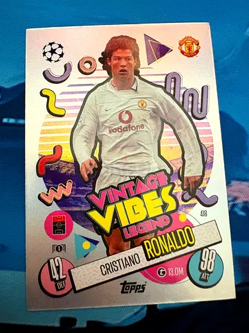 Vintage Vibes Legends Cristiano Ronaldo Football Trading Card (Topps)