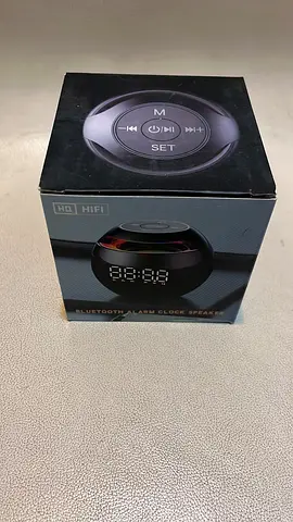 Portable LED Mood Lamp Speaker with Wireless Charging & Clock