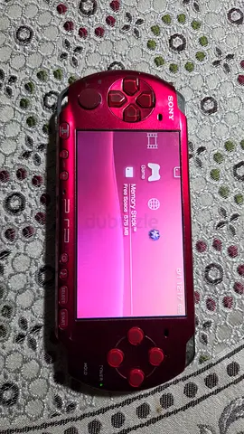 Modded Sony PSP3000 Handheld Console in Radiant Red