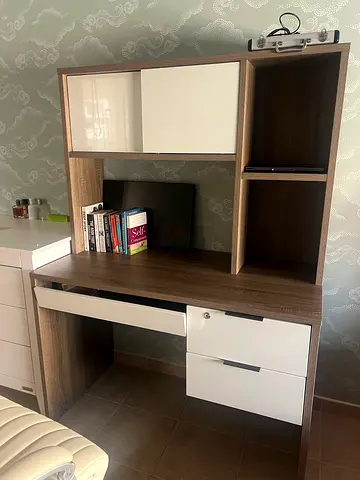 Wooden desk from Home Center with Storage