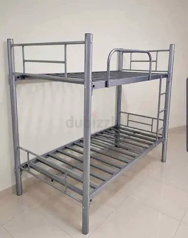 Metal Bunk Bed Frame - Silver, Sturdy Double Deck