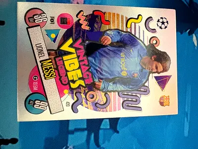Lionel Messi Vintage Vibes Football Trading Card / Sticker (Single) match attax