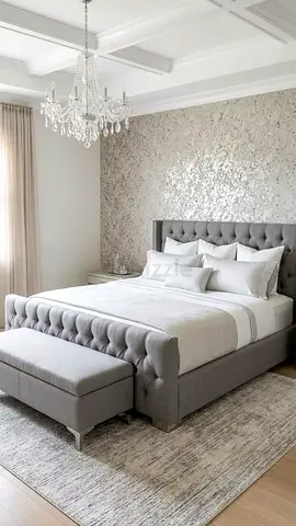 Grey Tufted Fabric Bed Frame