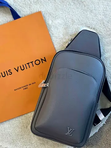 Louis Vuitton Avenue Sling Bag Taiga Leather Grey
