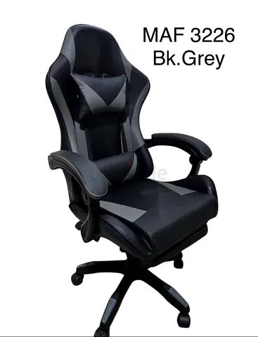 Black/Grey Ergonomic Gaming Office Chair with Footrest (MAF 3226)