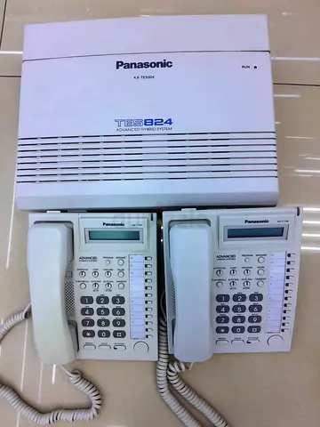 Panasonic KX-TES824 Hybrid Phone System with 2 Handsets - Working Condition