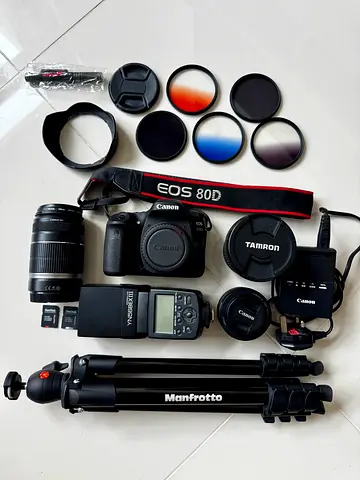 Canon 80D + 3 lenses + accessories