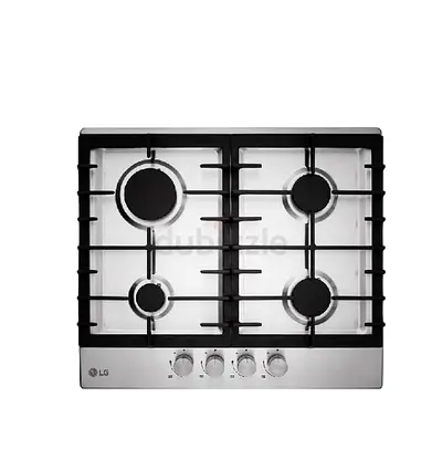LG 4-Burner Gas Hob - Stainless Steel, Built-in