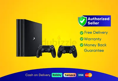 Sony PlayStation 4 - Pro - Black - 1TB with 2 Controller | Brand New | Warranty | FREE Delivery