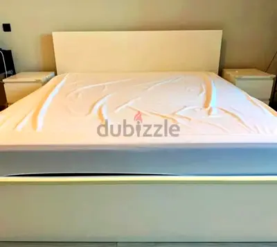 IKEA King Size Bed + 2 Storage Drawers + Mattress