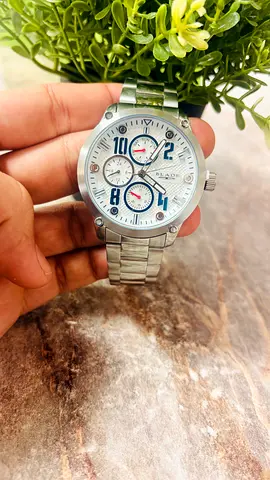 Blade Multifunction Men's Watch – All Stainless Steel, White Dial (5 ATM Water Resistant)