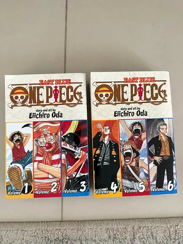 One Piece Manga Volumes 1–6 (East Blue Saga)
