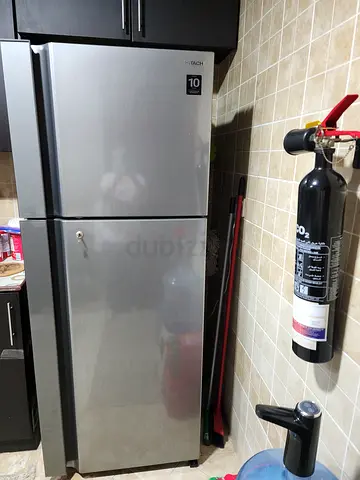 Used Silver Double-Door Refrigerator - Good Working Condition