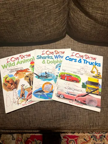 I Can Draw series (Wild Animals; Sharks, Whales & Dolphins; Cars & Trucks) - 3 books