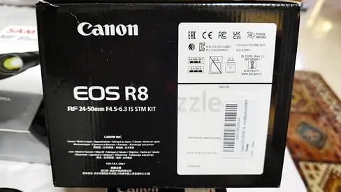 Canon EOS R8 with RF 24-50mm f/4.5-6.3 IS STM kit (boxed) + Canon Rf 50mm F1.8 + Rokinon 85mm F1.4 M