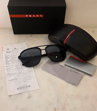 Prada Linea Rossa SPS50X Polarized Sunglasses – Full Set + Receipt