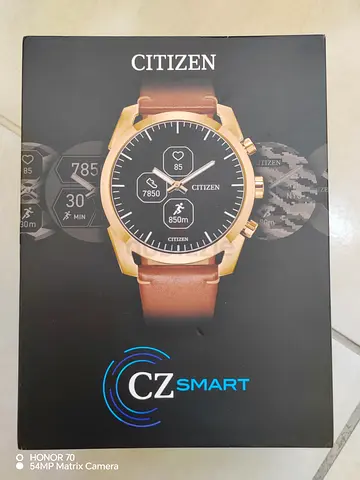 Citizen CZ Hybrid Smart Smartwatch (Brand New) - Brown Leather Look Strap.