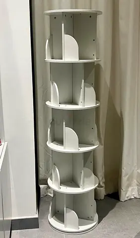 White Rotating 5-Tier Corner Shelf / Book Display