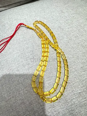 Yellow Amber Prayer Beads Misbaha / Tasbih -66Beads