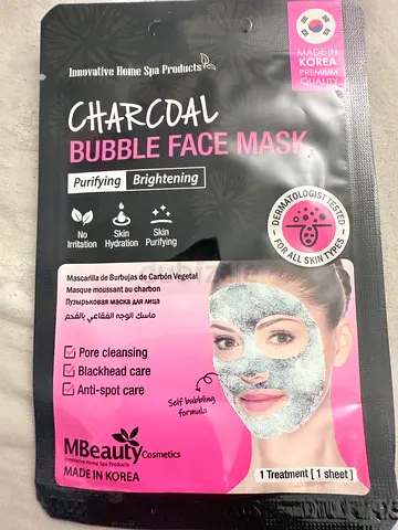 Brand new MBbeauty Charcoal Bubble Face Mask - Single Sheet